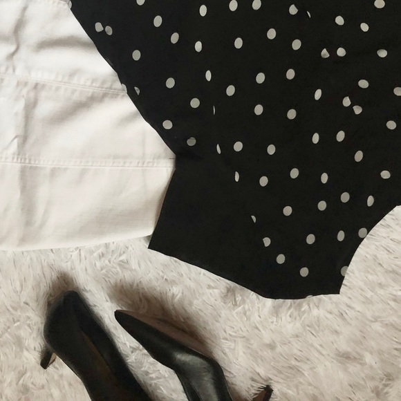 Black and White Polka Dot Blouse - Picture 3 of 5